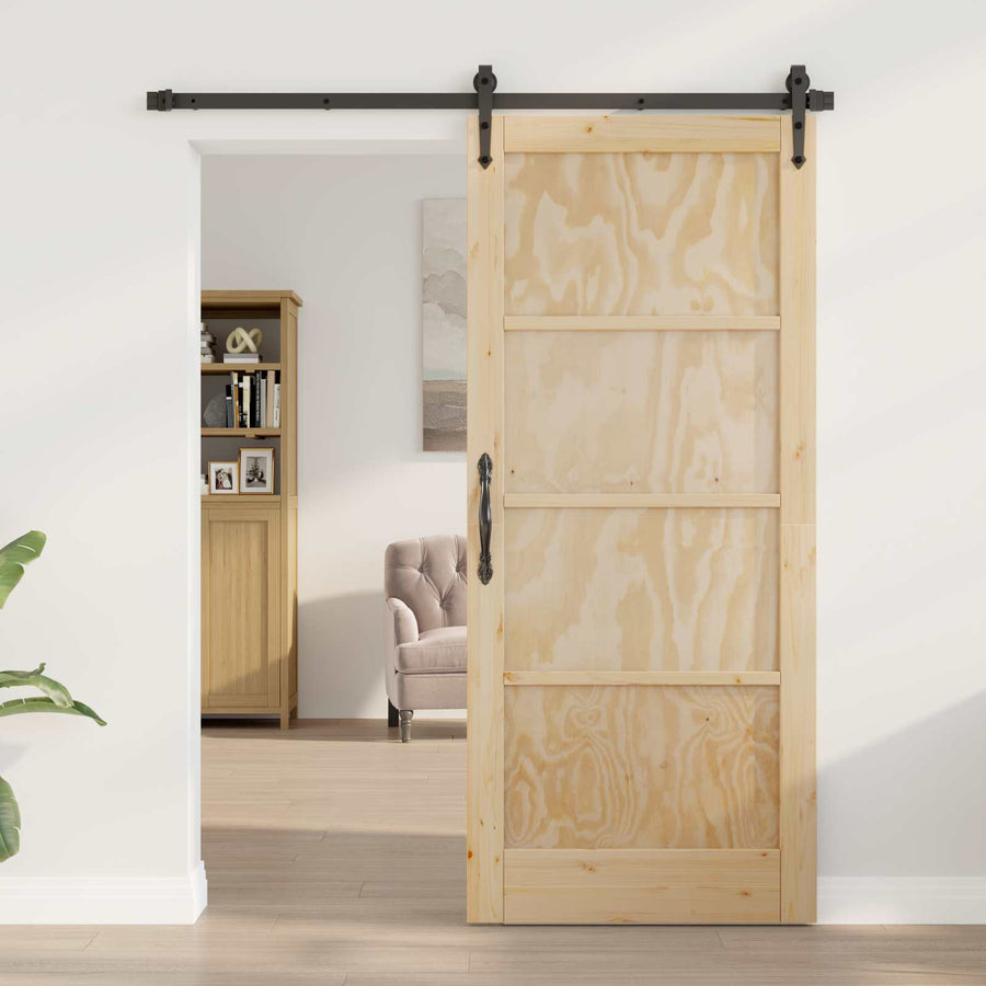 Schuifdeur ORKDAL Naturel en Zwart 86 x 198,5 cm