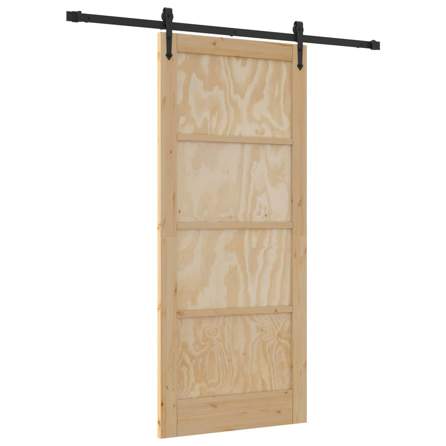 Schuifdeur ORKDAL Naturel en Zwart 86 x 198,5 cm