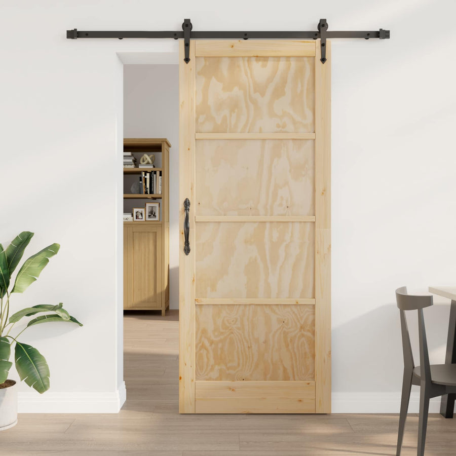 Schuifdeur ORKDAL Naturel en Zwart 86 x 211 cm