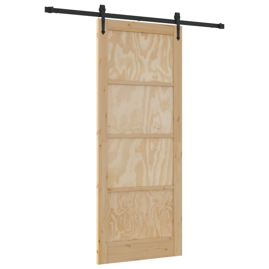 Schuifdeur ORKDAL Naturel en Zwart 86 x 211 cm