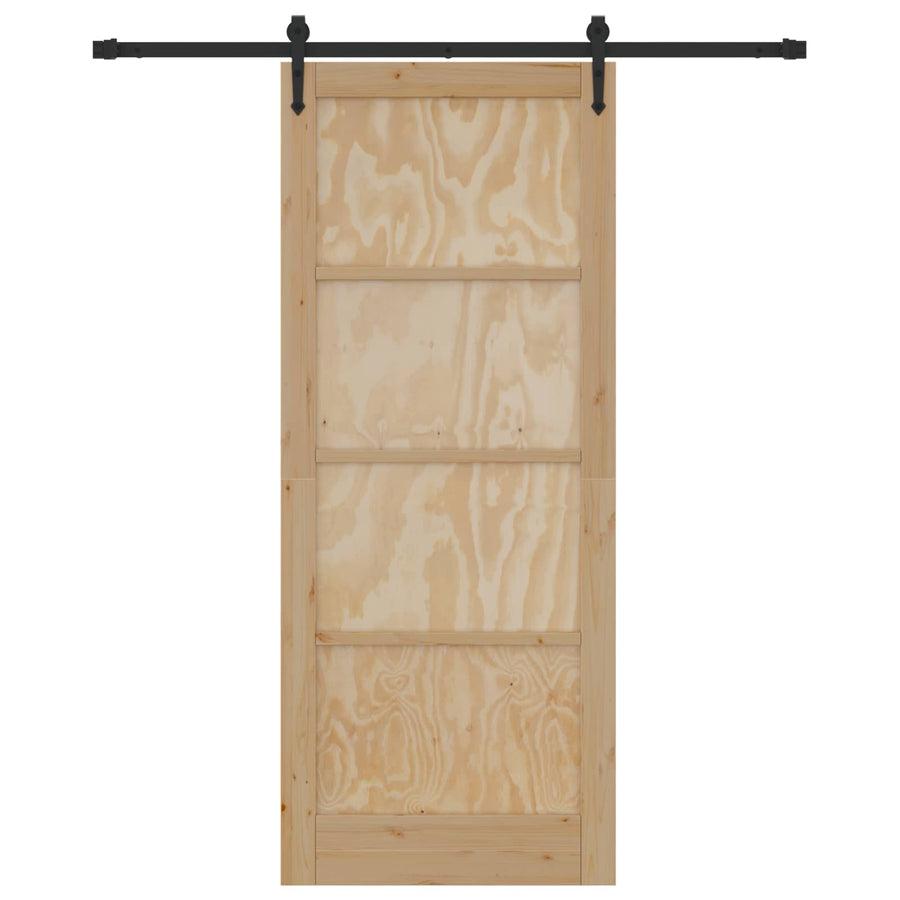 Schuifdeur ORKDAL Naturel en Zwart 86 x 211 cm