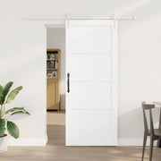 Schuifdeur massief grenenhout wit 83x202 cm