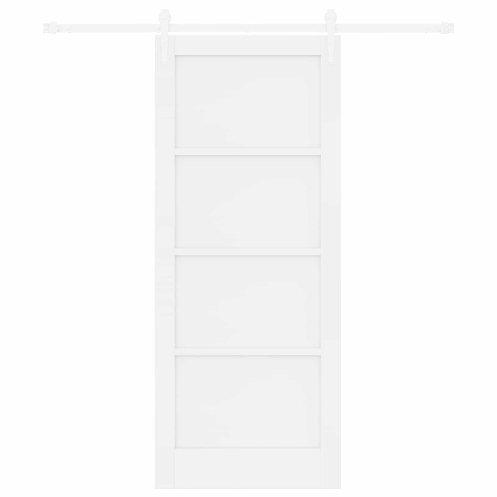Schuifdeur ORKDAL Wit 83 x 202 cm Massief grenenhout