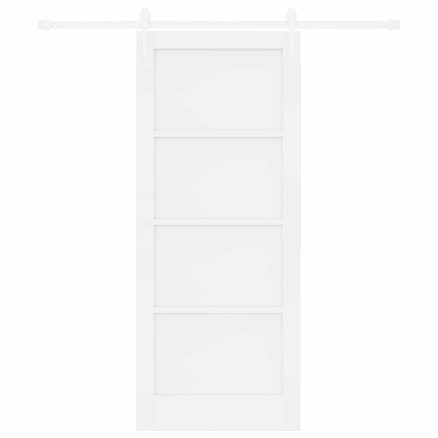 Schuifdeur ORKDAL Wit 83 x 202 cm Massief grenenhout