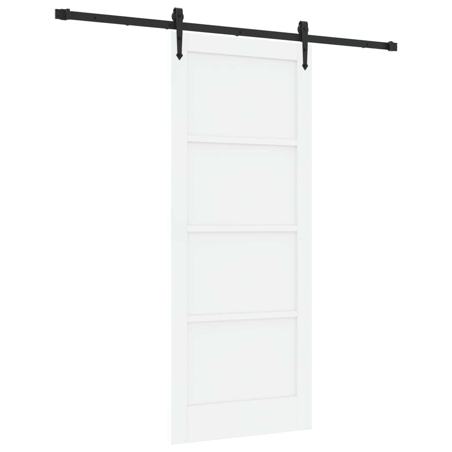 Schuifdeur ORKDAL Wit en zwart 83 x 202 cm Massief grenenhout