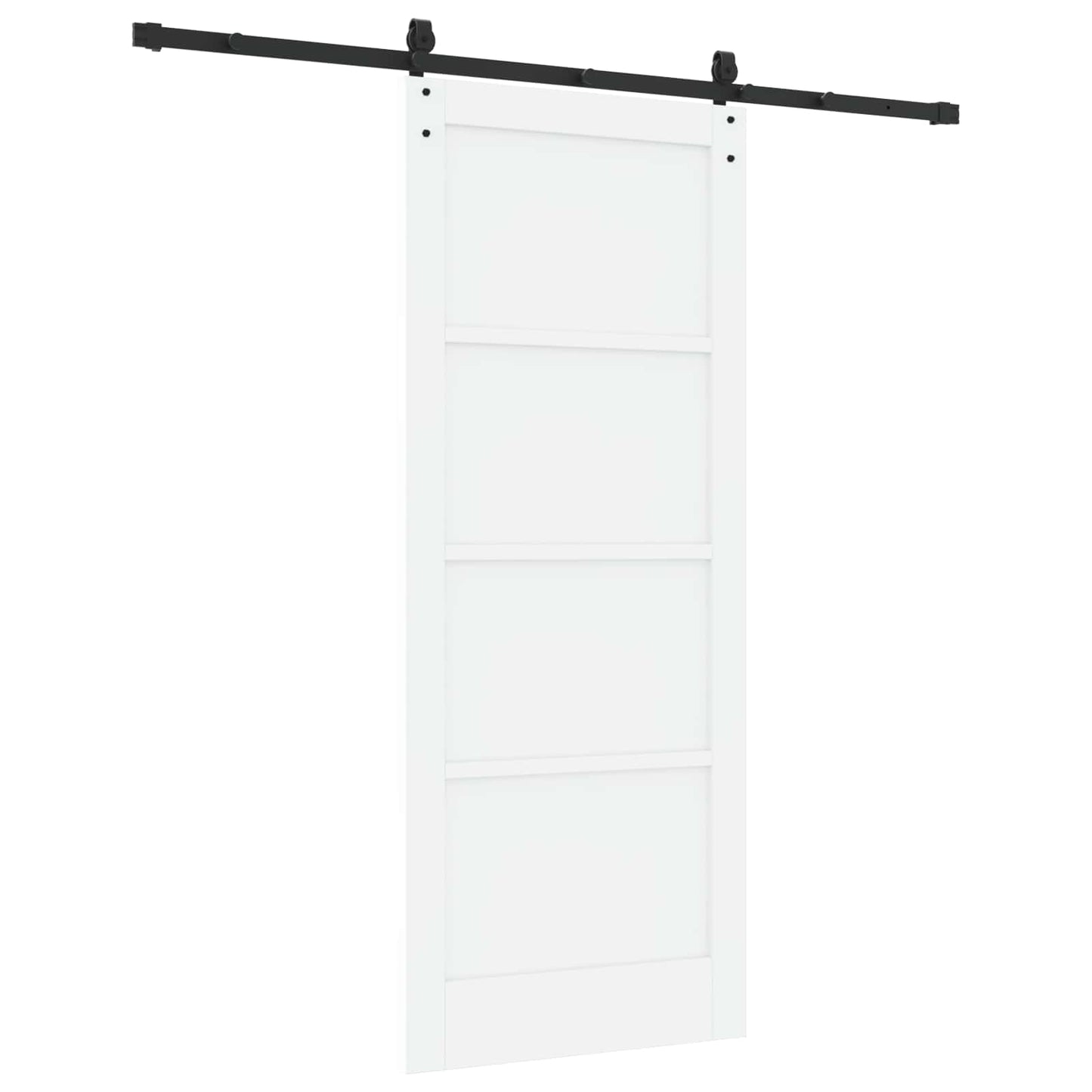Schuifdeur ORKDAL Wit en zwart 83 x 202 cm Massief grenenhout