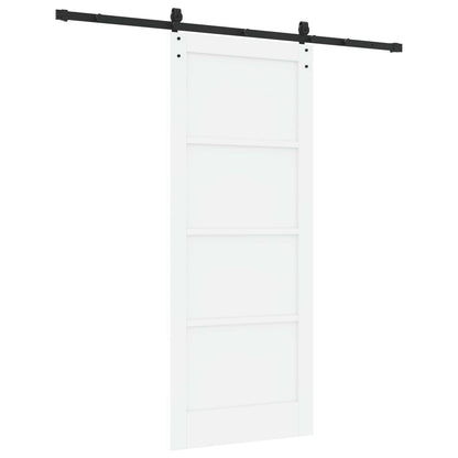 Schuifdeur ORKDAL Wit en zwart 83 x 202 cm Massief grenenhout