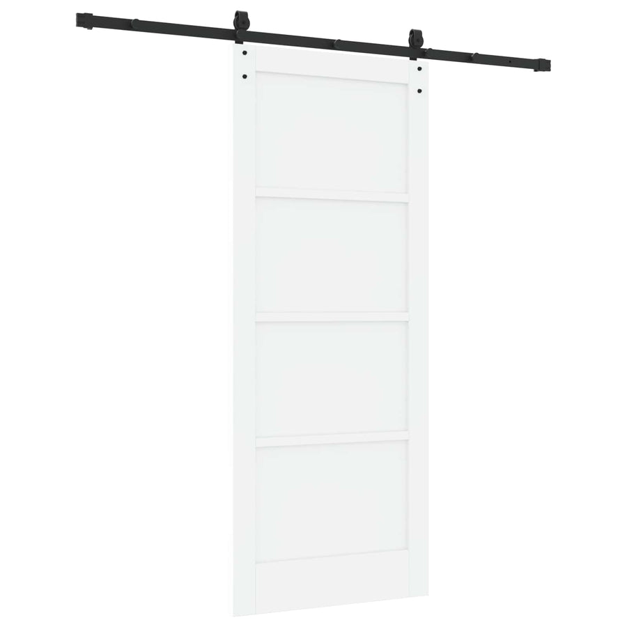Schuifdeur ORKDAL Wit en zwart 83 x 202 cm Massief grenenhout