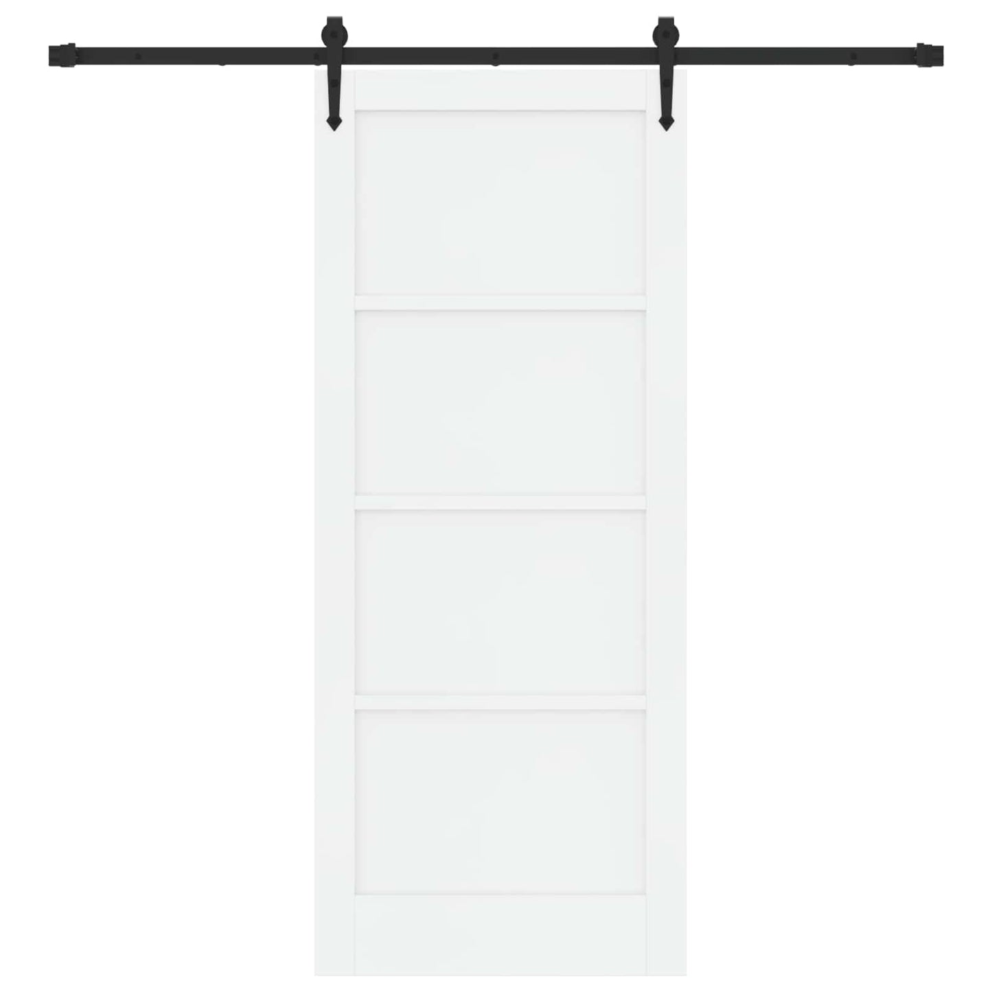 Schuifdeur ORKDAL Wit en zwart 83 x 202 cm Massief grenenhout