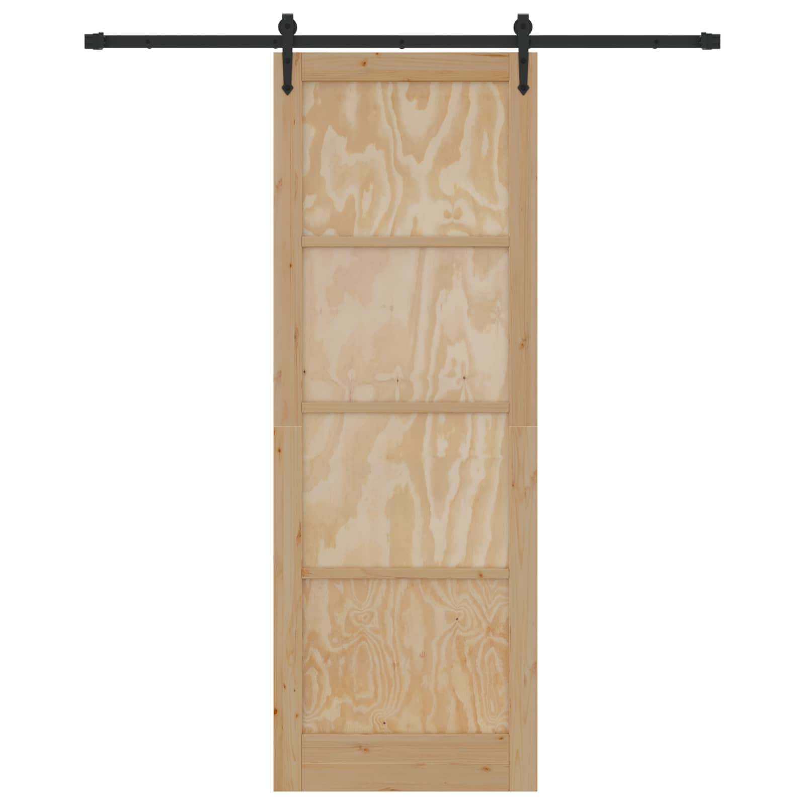 Schuifdeur ORKDAL Naturel en Zwart 83 x 232 cm