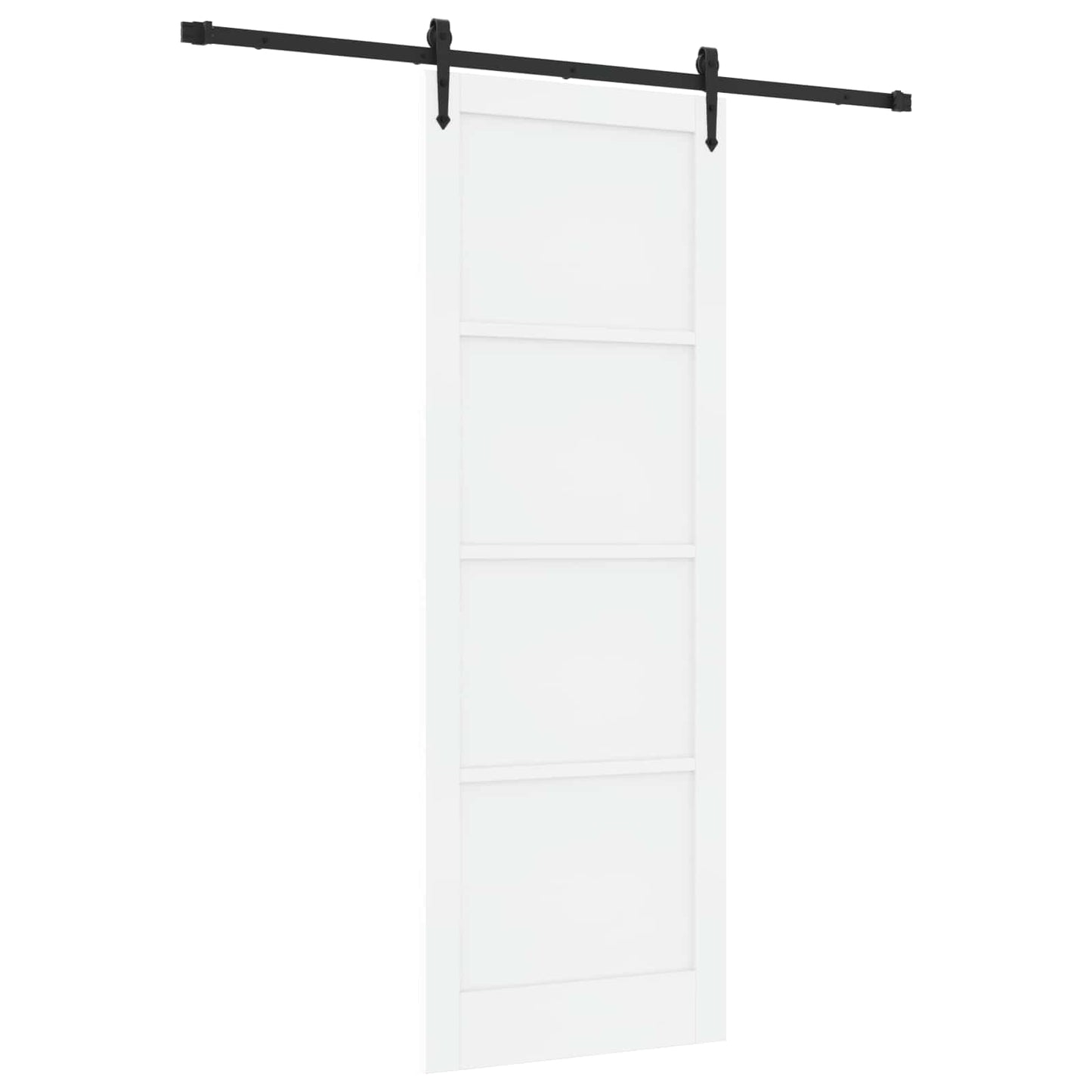 Schuifdeur ORKDAL Wit en zwart 83 x 232 cm Massief grenenhout