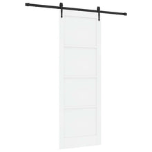 Schuifdeur ORKDAL Wit en zwart 83 x 232 cm Massief grenenhout
