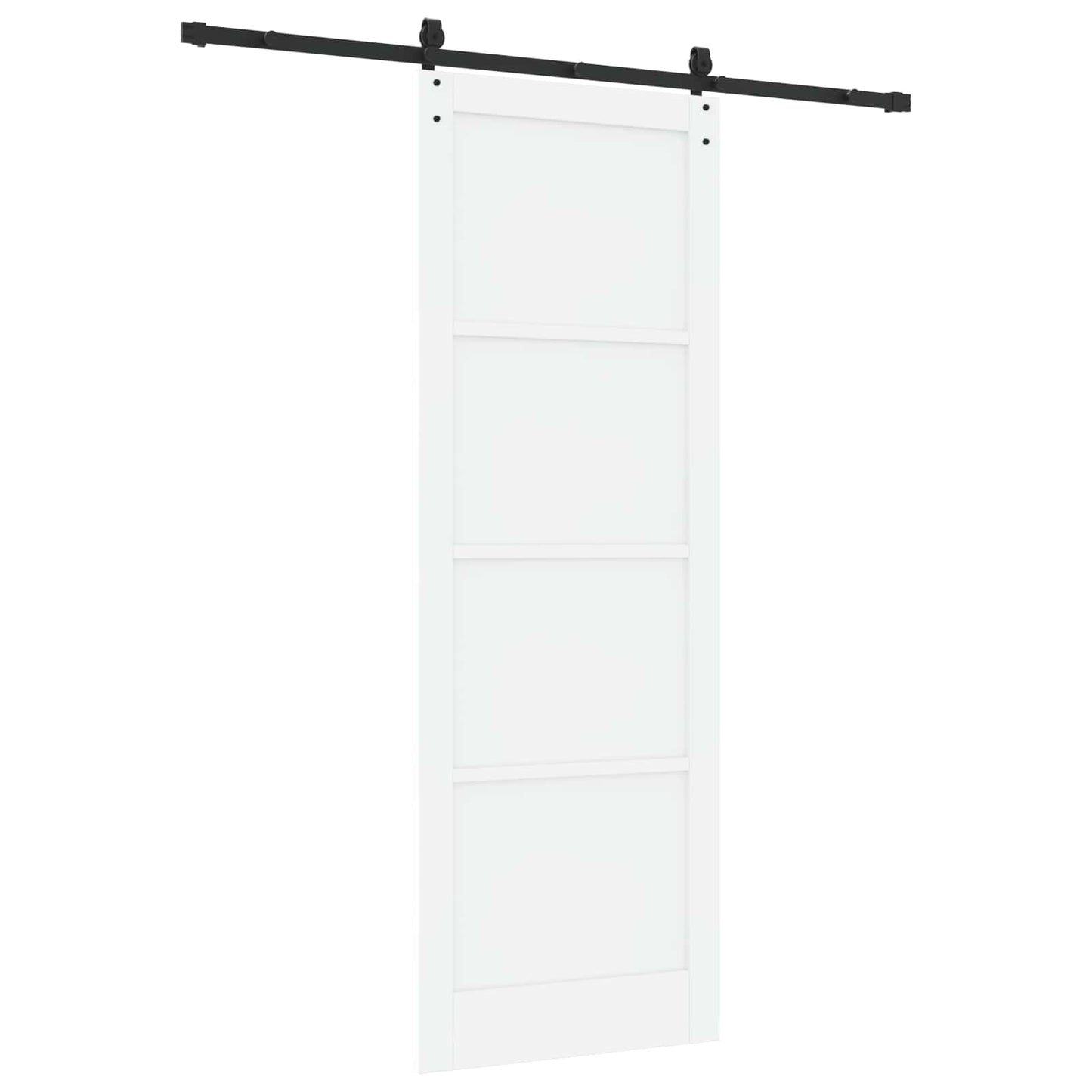 Schuifdeur ORKDAL Wit en zwart 83 x 232 cm Massief grenenhout
