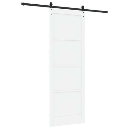 Schuifdeur ORKDAL Wit en zwart 83 x 232 cm Massief grenenhout