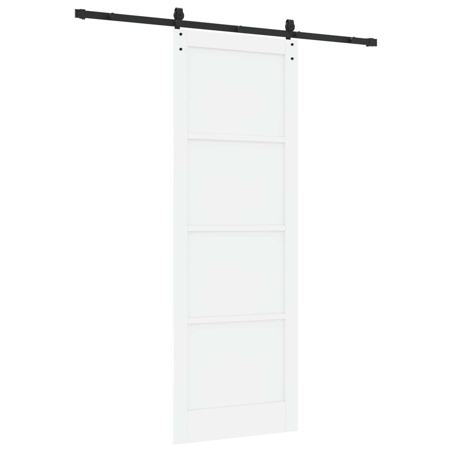 Schuifdeur ORKDAL Wit en zwart 83 x 232 cm Massief grenenhout