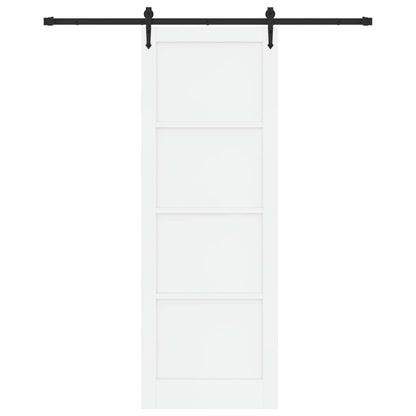 Schuifdeur ORKDAL Wit en zwart 83 x 232 cm Massief grenenhout