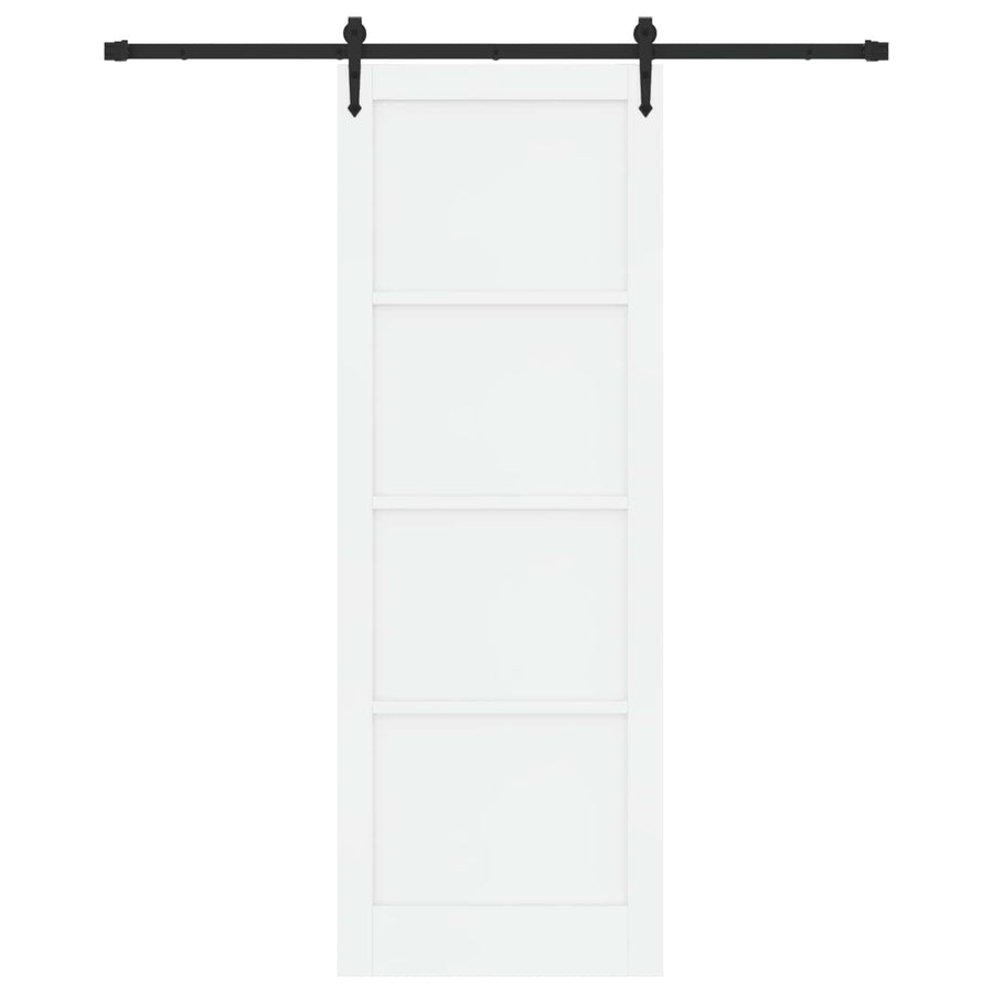 Schuifdeur ORKDAL Wit en zwart 83 x 232 cm Massief grenenhout