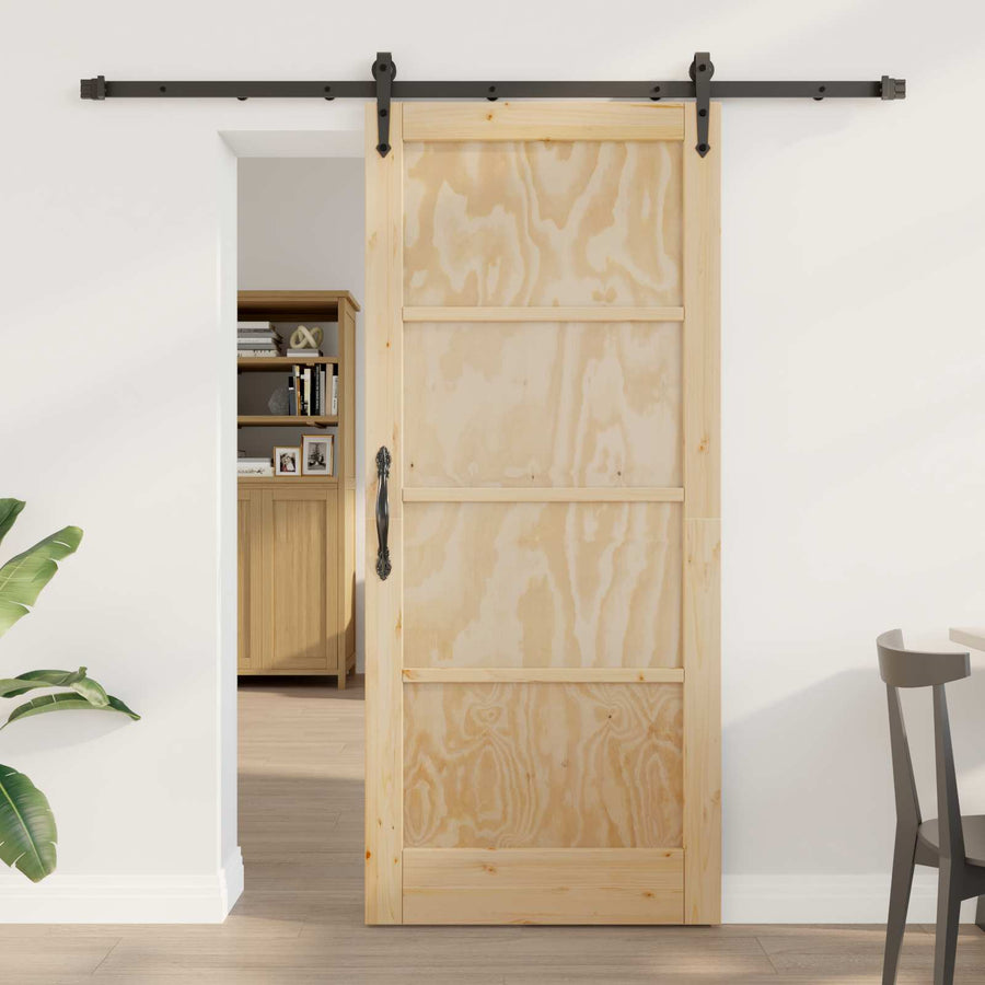 Schuifdeur ORKDAL Naturel en Zwart 86 x 198,5 cm