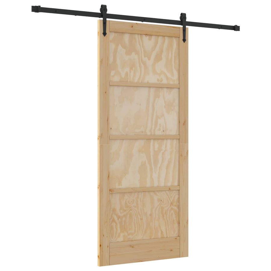 Schuifdeur ORKDAL Naturel en Zwart 86 x 198,5 cm