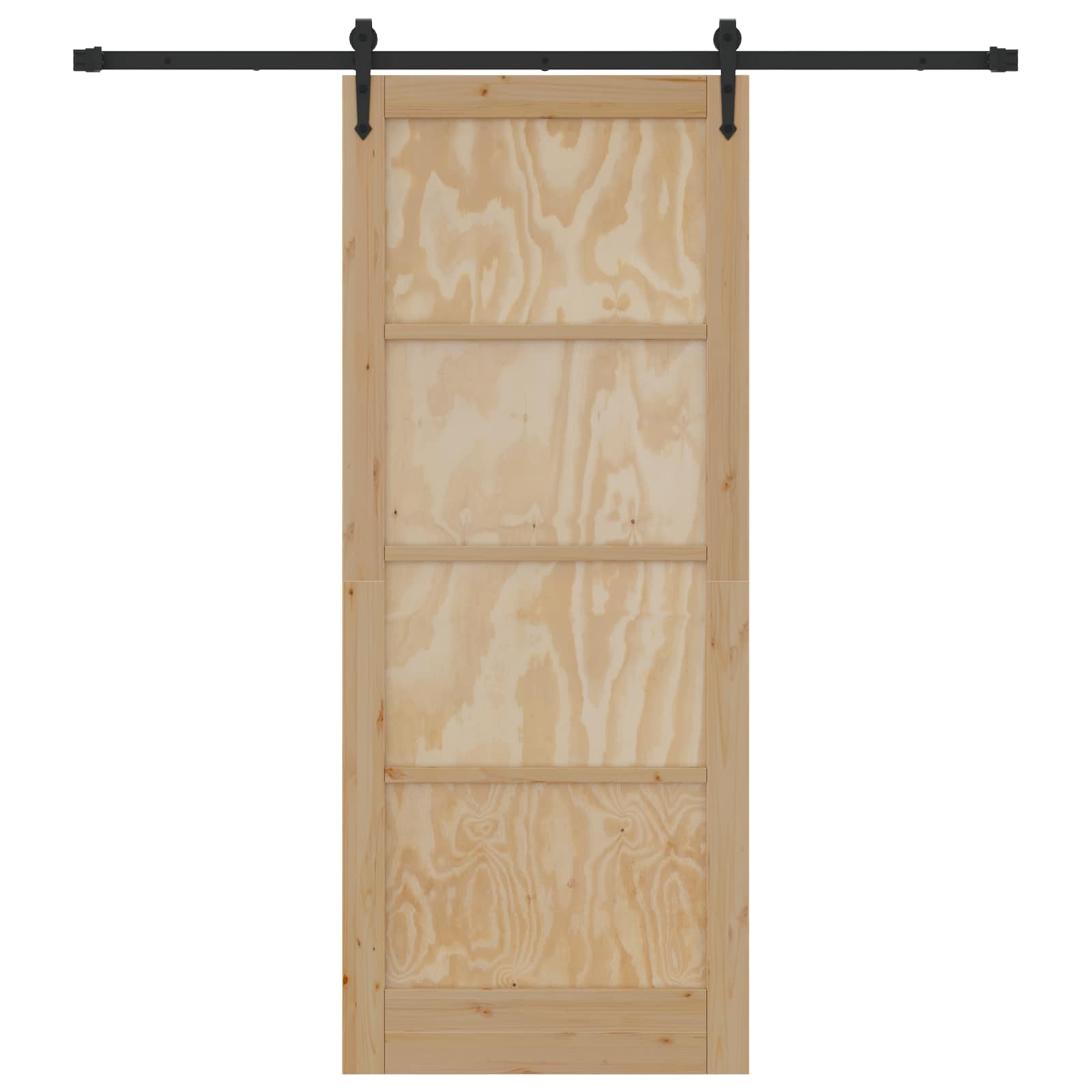 Schuifdeur ORKDAL Naturel en Zwart 86 x 211 cm