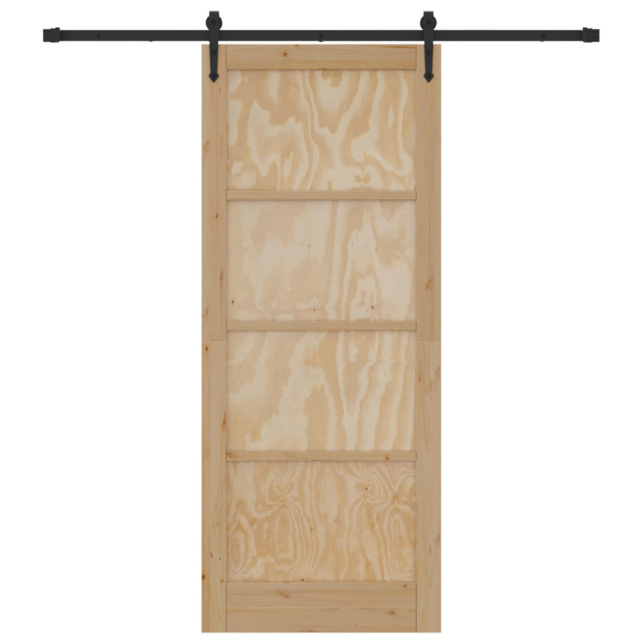Schuifdeur ORKDAL Naturel en Zwart 86 x 211 cm