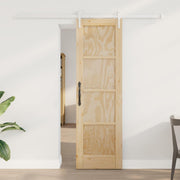 Schuifdeur massief grenenhout 61x198,5 cm natuurlijk wit