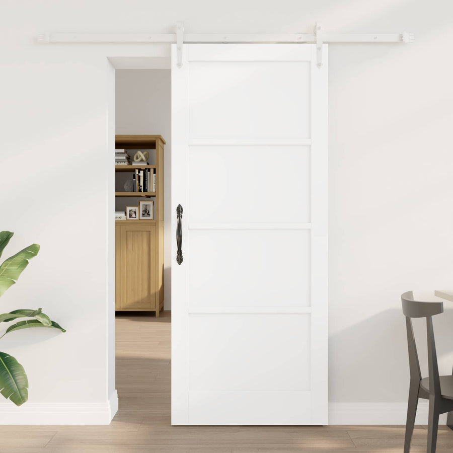 Schuifdeur ORKDAL Wit 83 x 202 cm Massief grenenhout