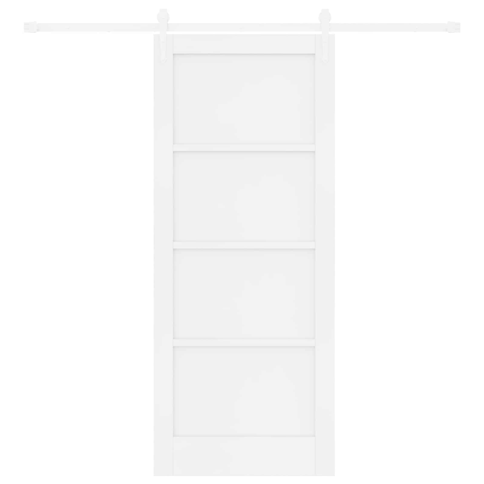 Schuifdeur ORKDAL Wit 83 x 202 cm Massief grenenhout