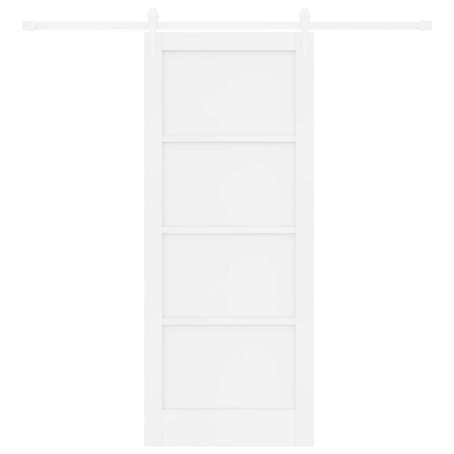 Schuifdeur ORKDAL Wit 83 x 202 cm Massief grenenhout