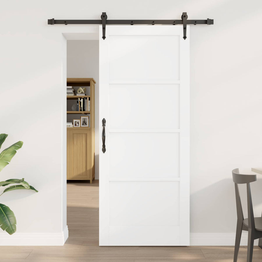 Schuifdeur ORKDAL Wit 83 x 202 cm Massief grenenhout