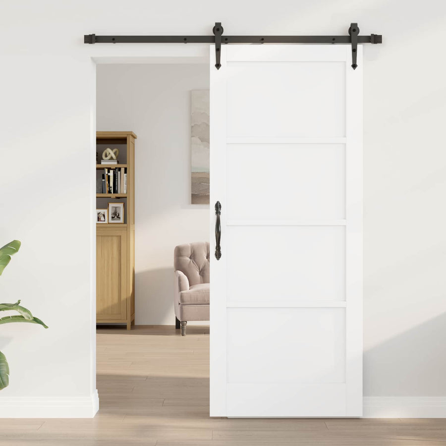 Schuifdeur ORKDAL Wit 83 x 202 cm Massief grenenhout