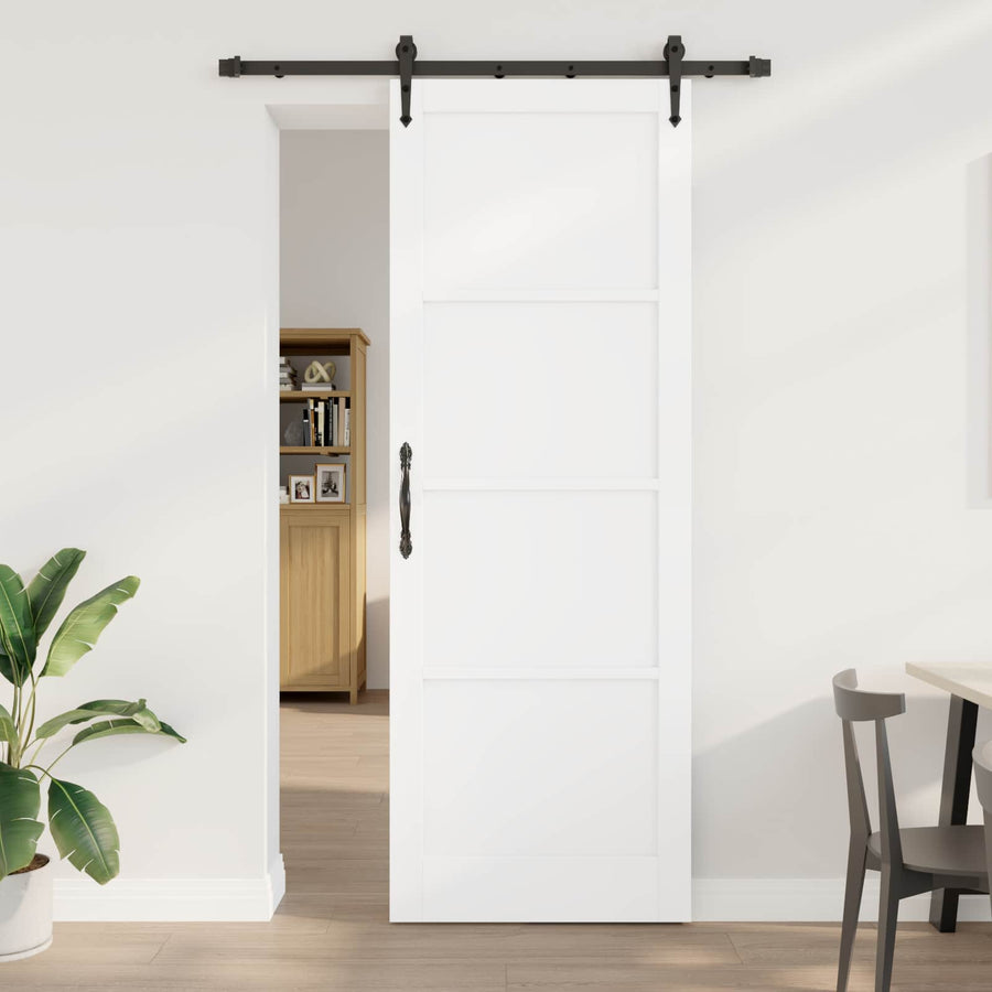 Schuifdeur ORKDAL Wit 83 x 232 cm Massief grenenhout