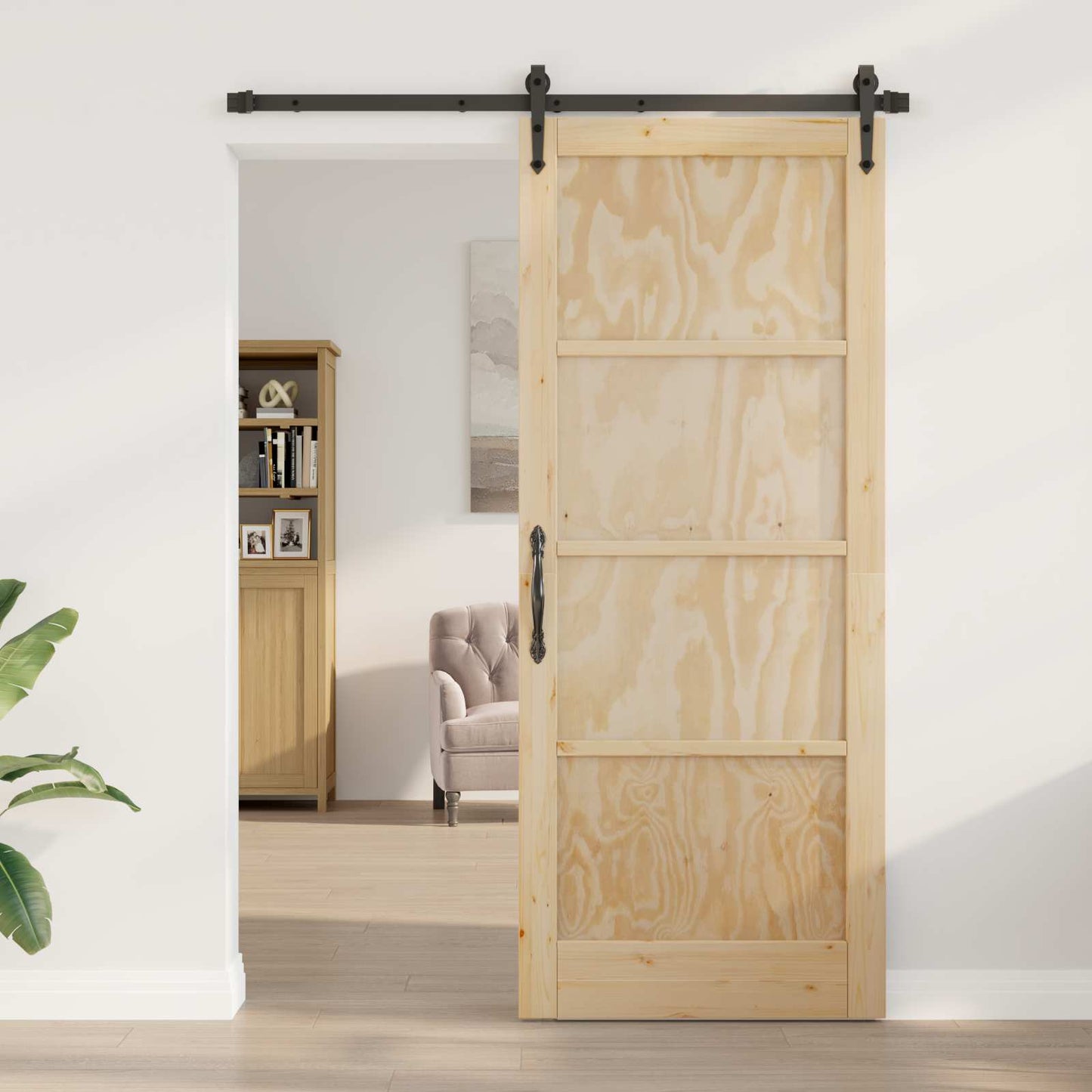 Schuifdeur ORKDAL Naturel 86 x 211 cm Massief grenenhout