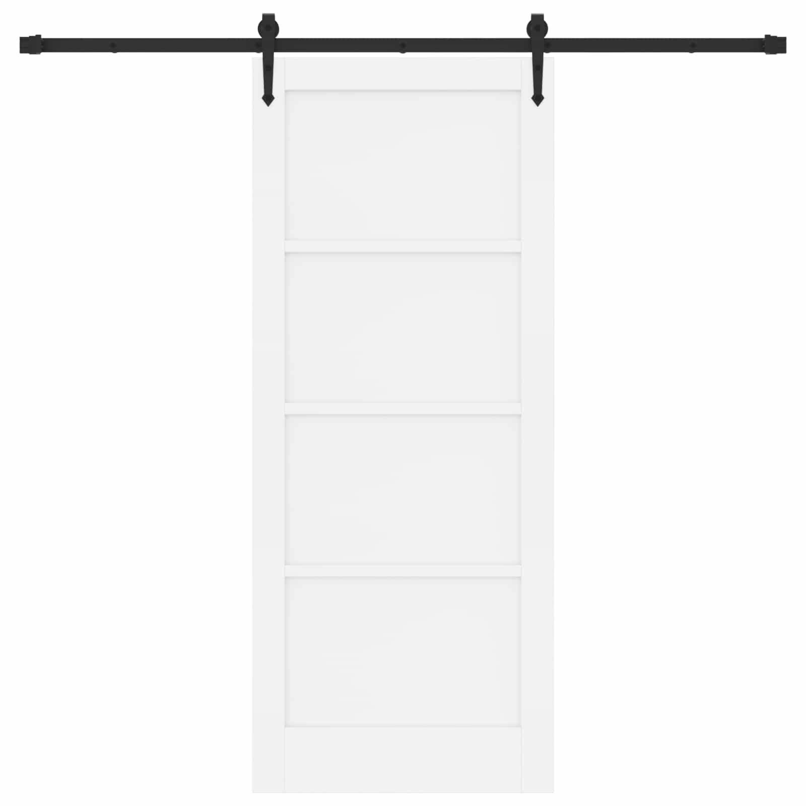 Schuifdeur ORKDAL Wit 83 x 202 cm Massief grenenhout