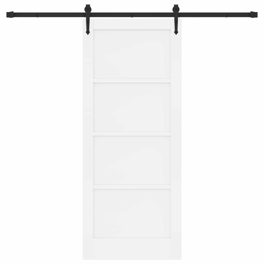 Schuifdeur ORKDAL Wit 83 x 202 cm Massief grenenhout