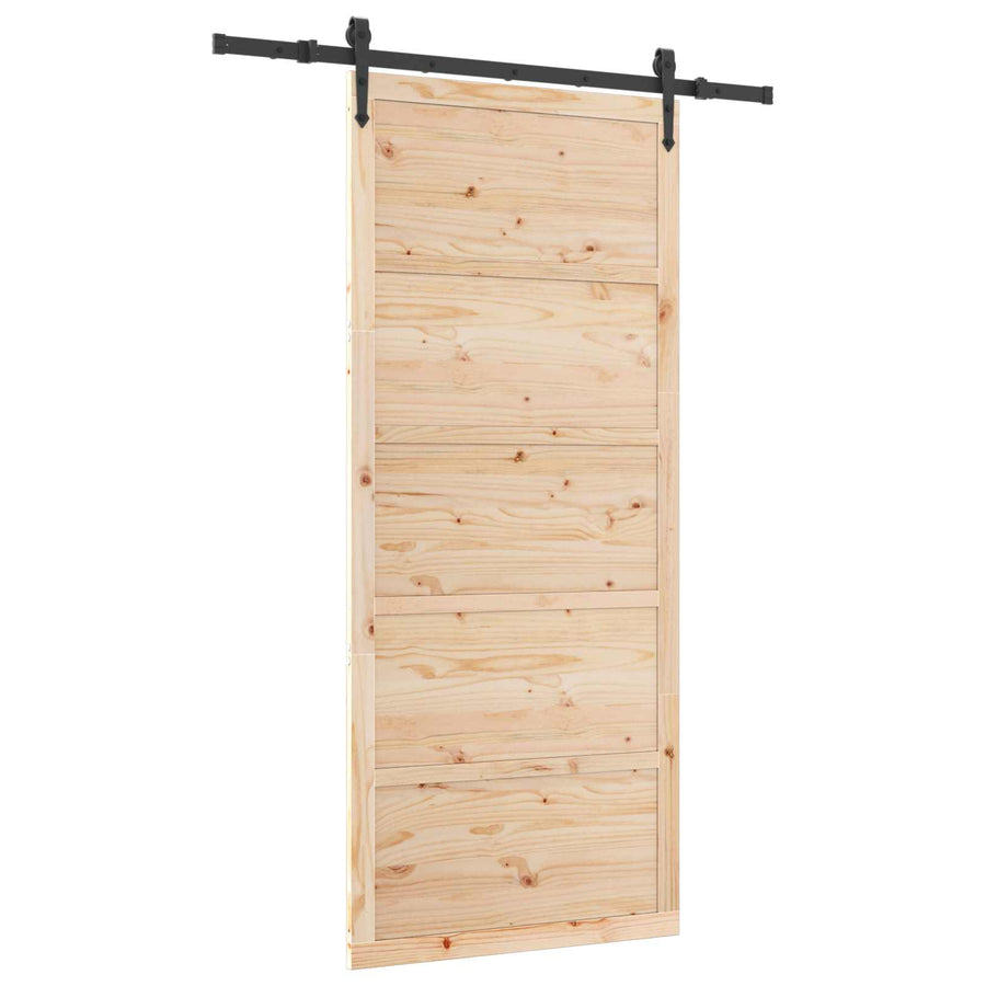 Schuifdeur Naturel 80 x 208 cm Massief grenenhout