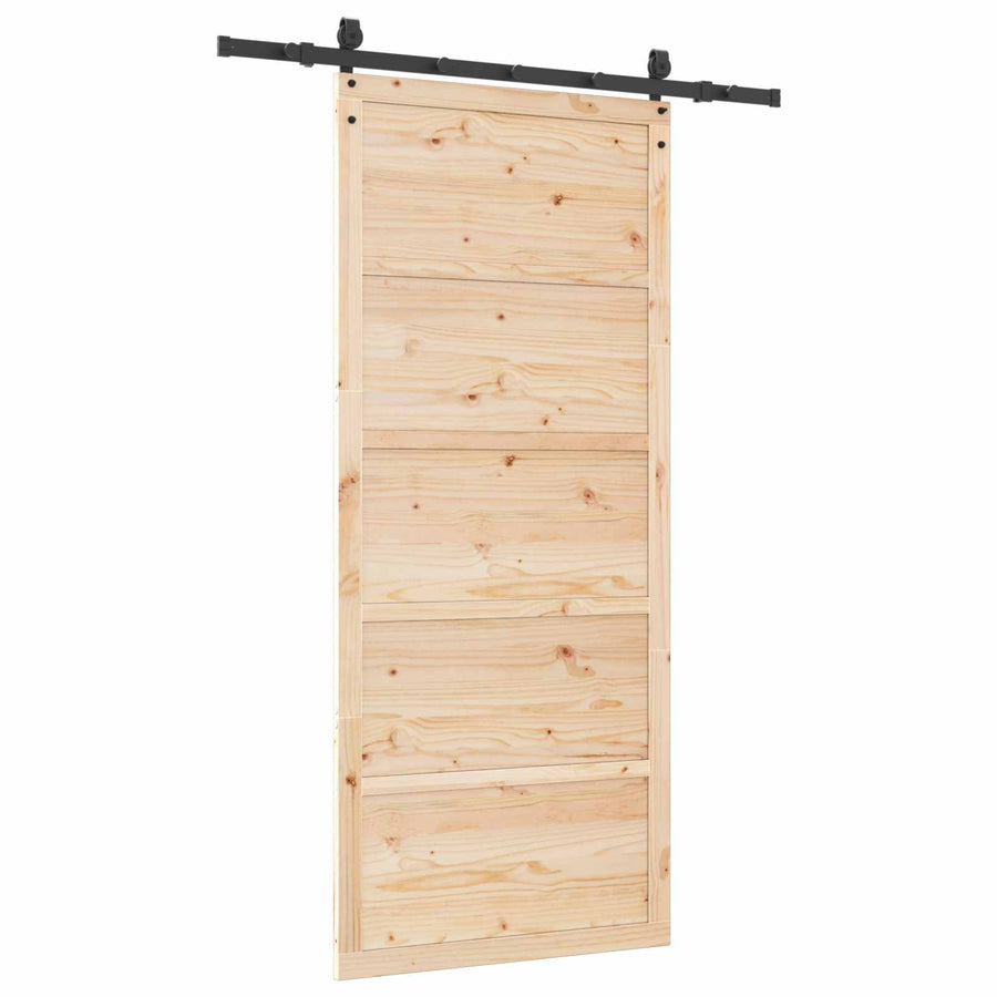 Schuifdeur Naturel 80 x 208 cm Massief grenenhout