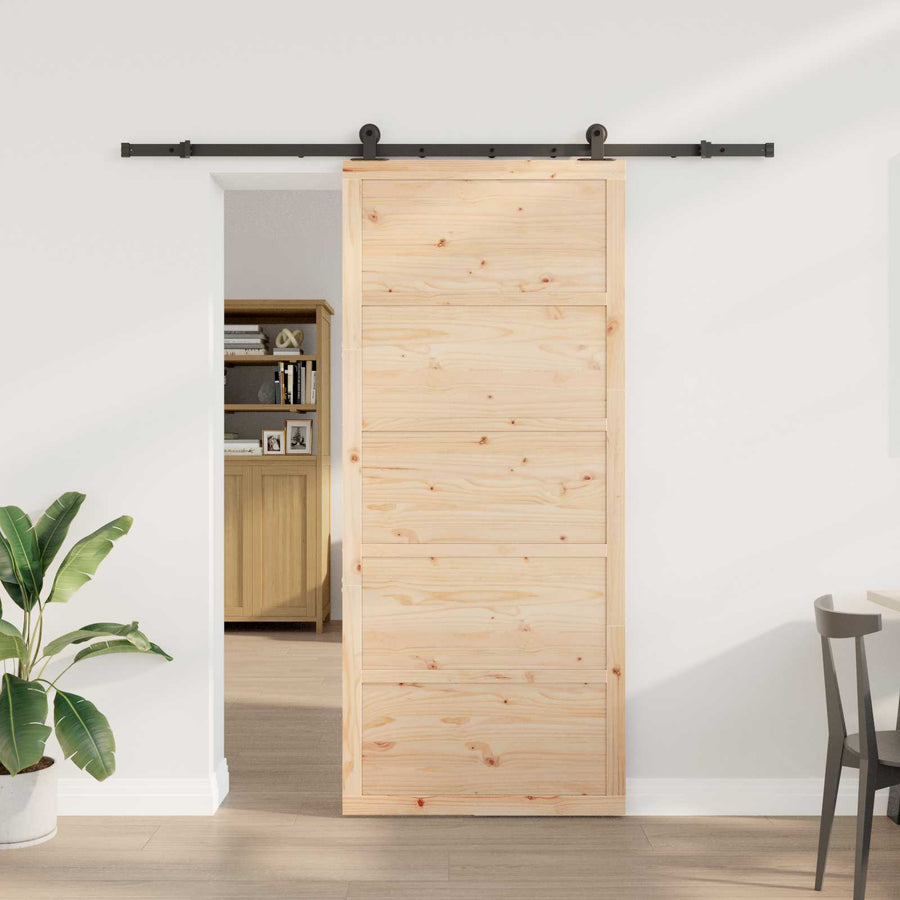 Schuifdeur Naturel 100 x 208 cm Massief grenenhout