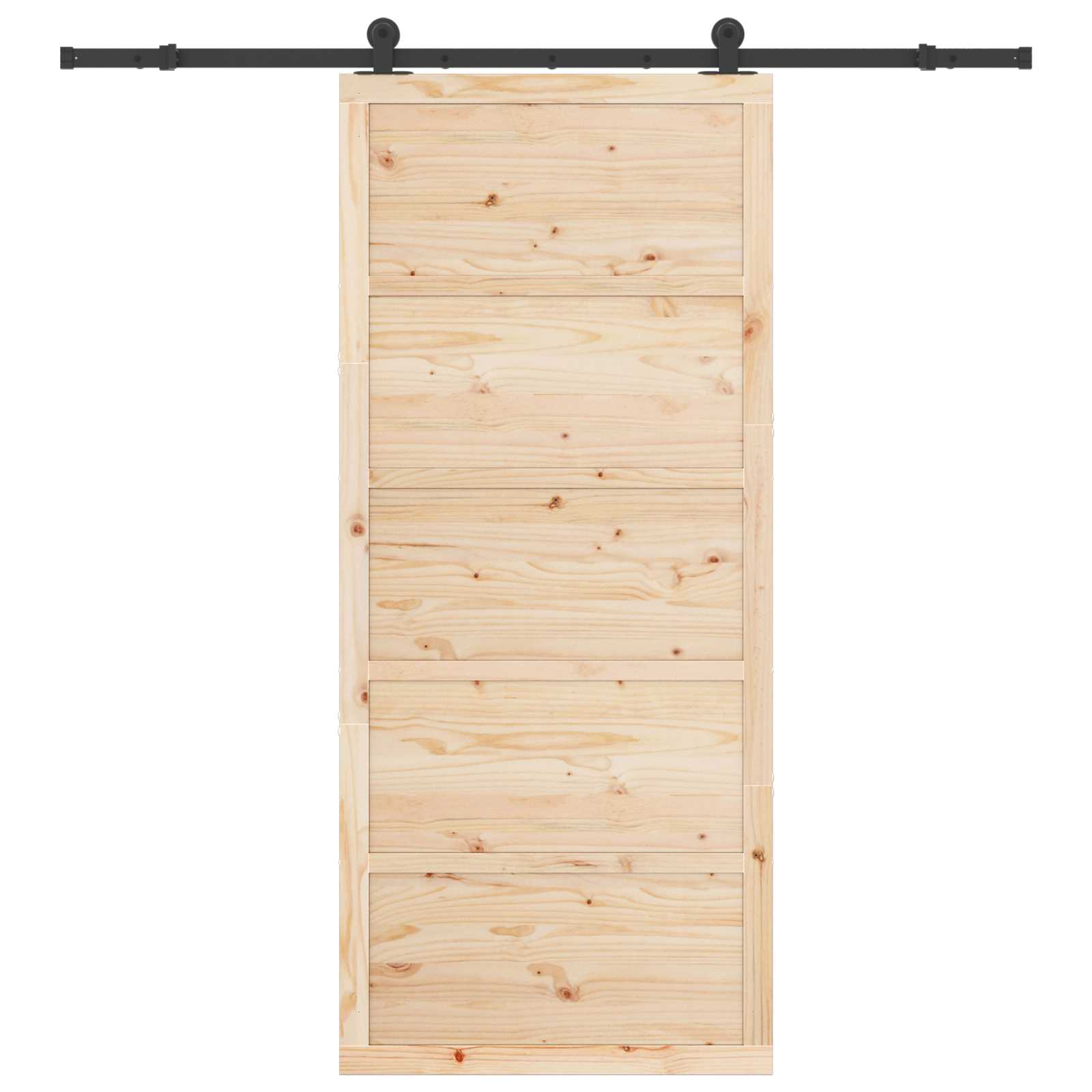 Schuifdeur Naturel 80 x 208 cm Massief grenenhout