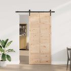 Sliding Door Natural 80 x 208 cm Solid Pine Wood