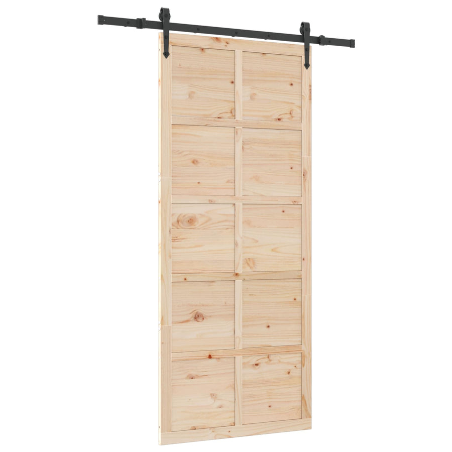 Schuifdeur Naturel 80 x 208 cm Massief grenenhout