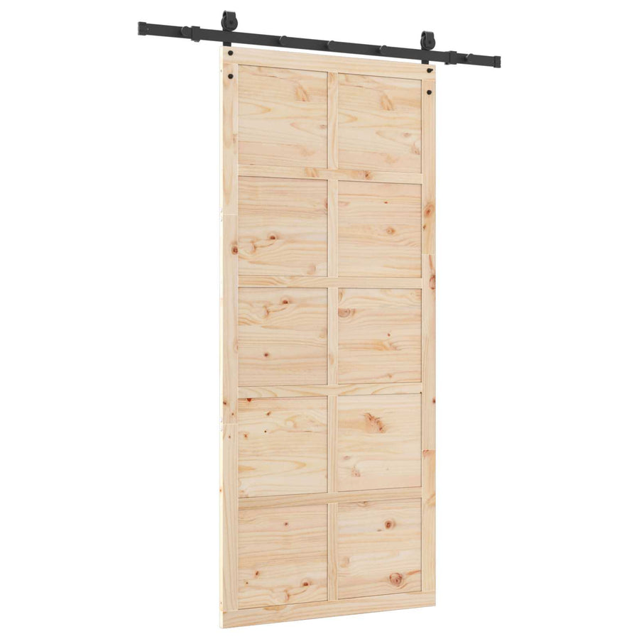 Schuifdeur Naturel 80 x 208 cm Massief grenenhout