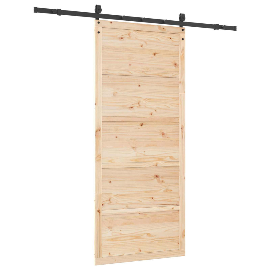 Schuifdeur Naturel 90 x 208 cm Massief grenenhout
