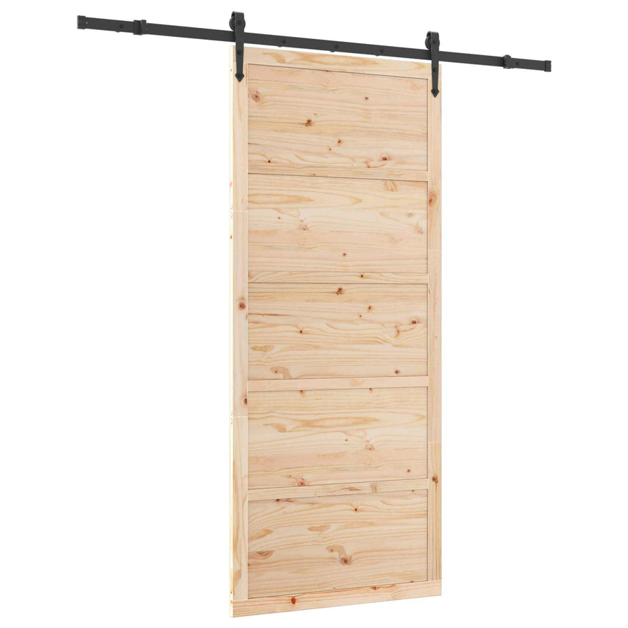 Schuifdeur Naturel 90 x 208 cm Massief grenenhout