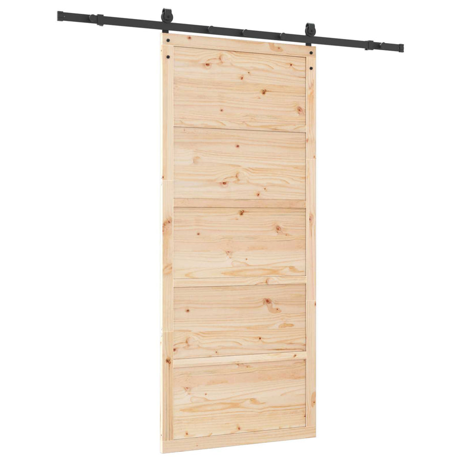 Schuifdeur Naturel 80 x 208 cm Massief grenenhout