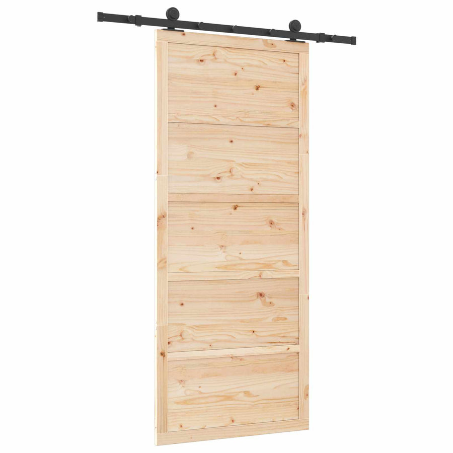 Schuifdeur Naturel 80 x 208 cm Massief grenenhout
