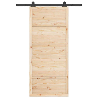 Schuifdeur Naturel 80 x 208 cm Massief grenenhout