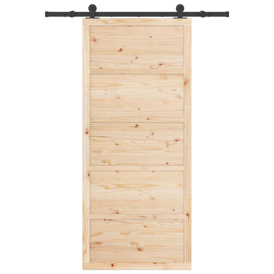 Schuifdeur Naturel 80 x 208 cm Massief grenenhout