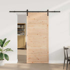 Sliding Door Natural 100 x 208 cm Solid Pine