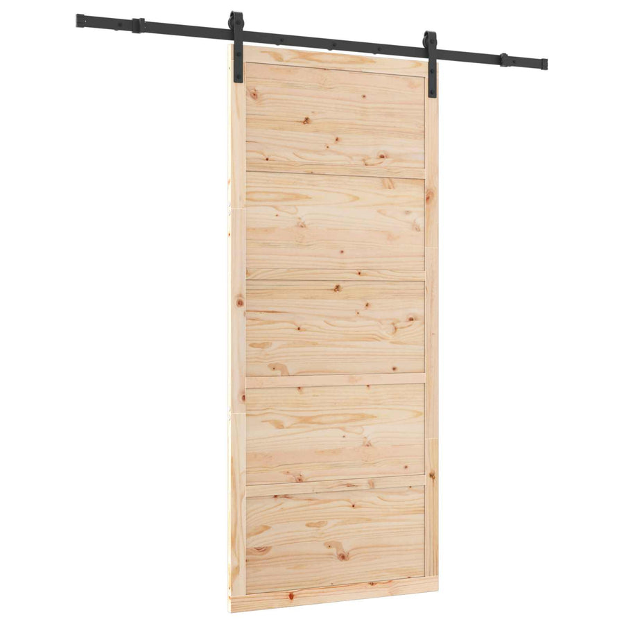 Schuifdeur Naturel 90 x 208 cm Massief grenenhout